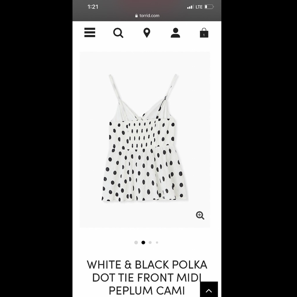 Torrid polka dot peplum